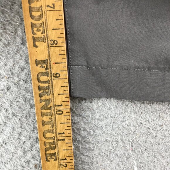 Eddie Bauer Flexion Chino Shorts Mens 32 (actual 33x9.5) Gray Mid Rise Zip Fly - Picture 13 of 16